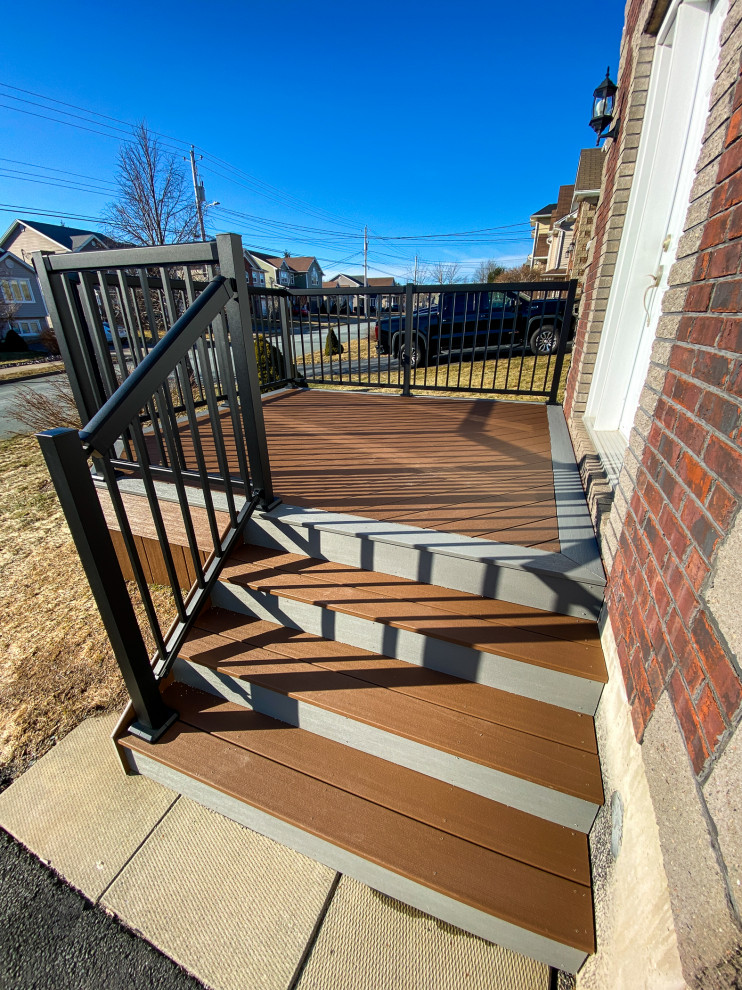 Small Entrance Deck with Black Railings Nova Scotia, Canada Deck Other by Archadeck of