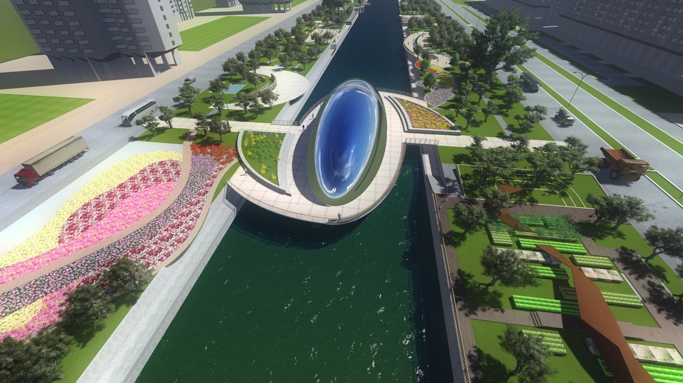 Лю Сыхань. Дипломный проект: "Реновация набережных реки Смоленки".