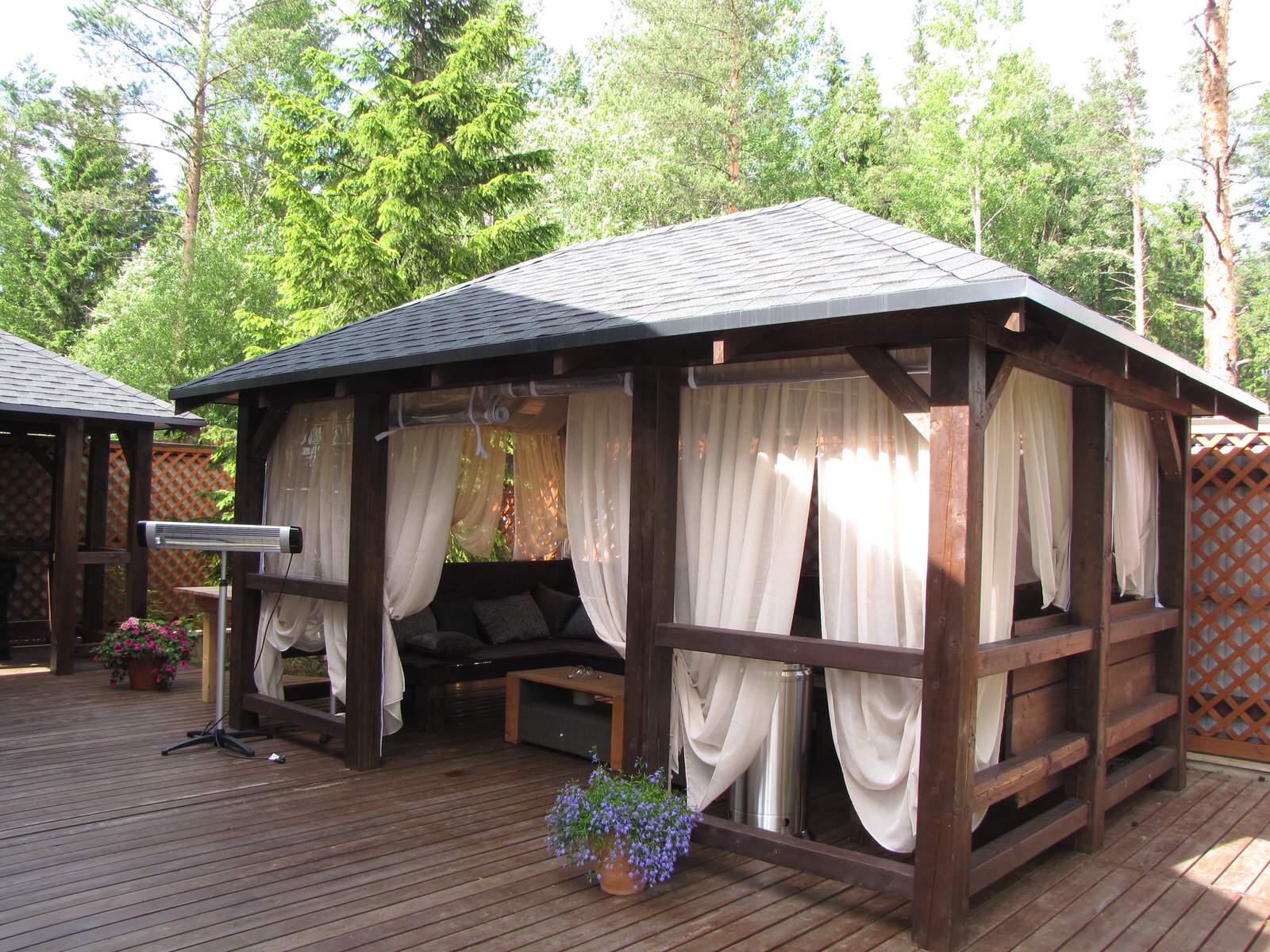 Текстильное оформление в экстерьере.