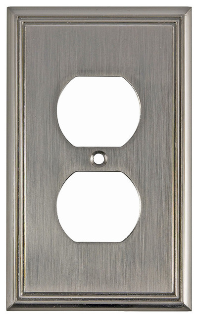 Switch Plate Double Receptacle Contemporary Style Transitional Switch Plate Double Receptacle