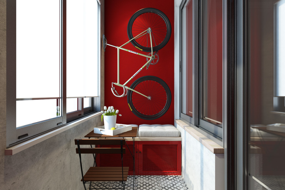 Лофт с красными акцентами