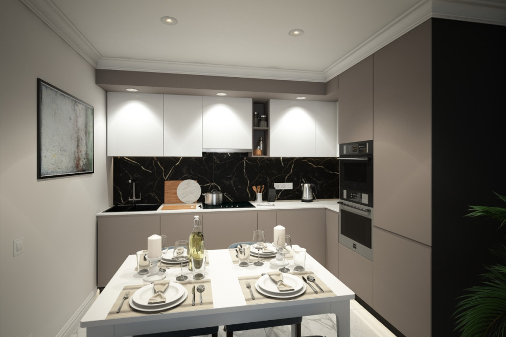 Светлая квартира в современном стиле в Санкт-Петербурге