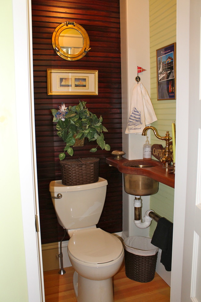 Design ideas for a traditional powder room in Boston.