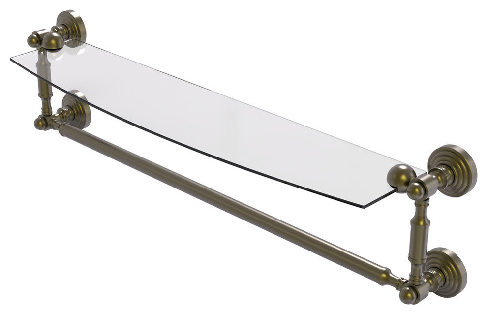 Waverly Place Collection 24" Glass Vanity Shelf Traditional Bathroom Shelves by Avondale