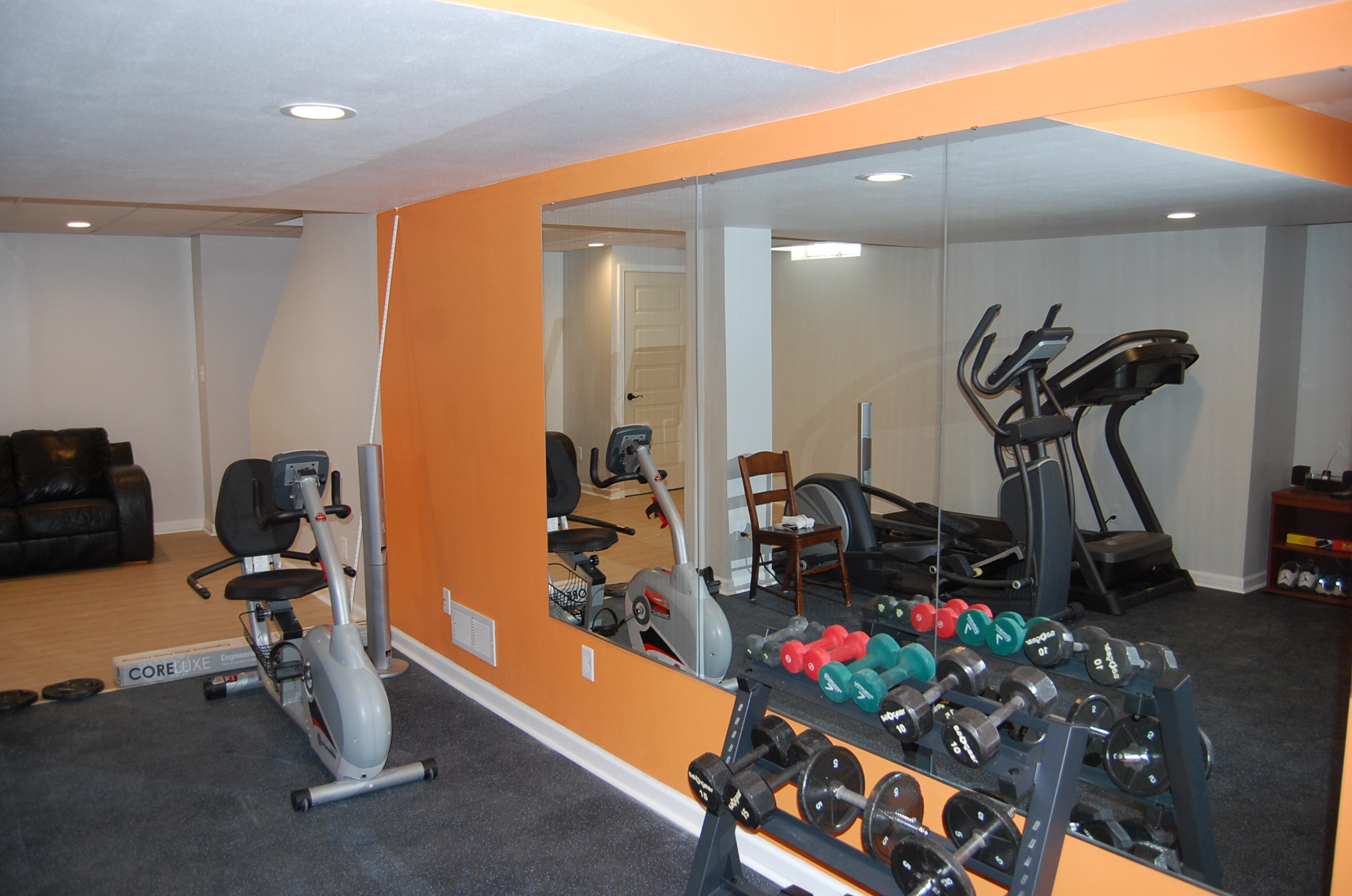 Basement office and work out area