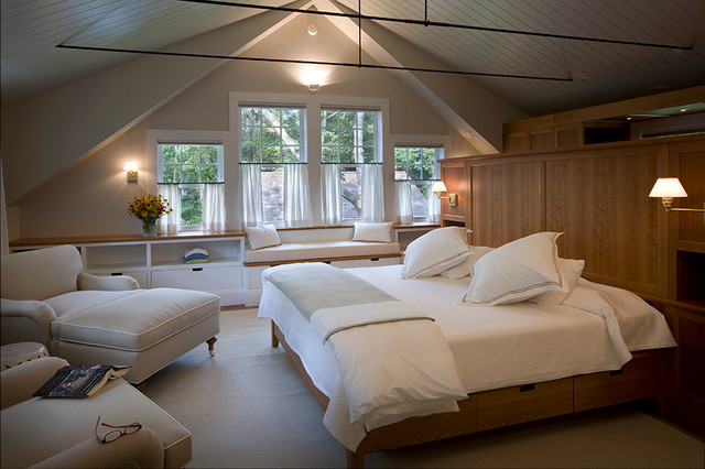 Martha's Vineyard Cottage Renovation transitional-bedroom