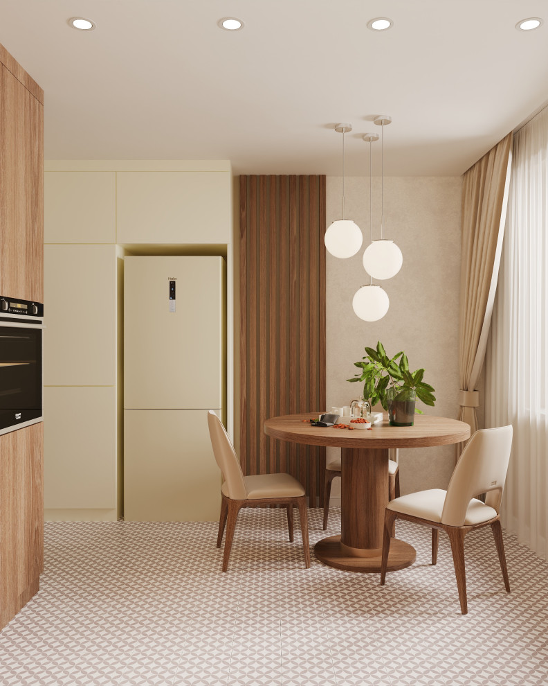 Кухня в бежевых тонах