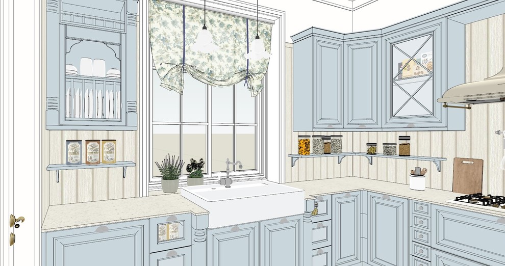 Эскизный проект летней кухни в стиле прованс