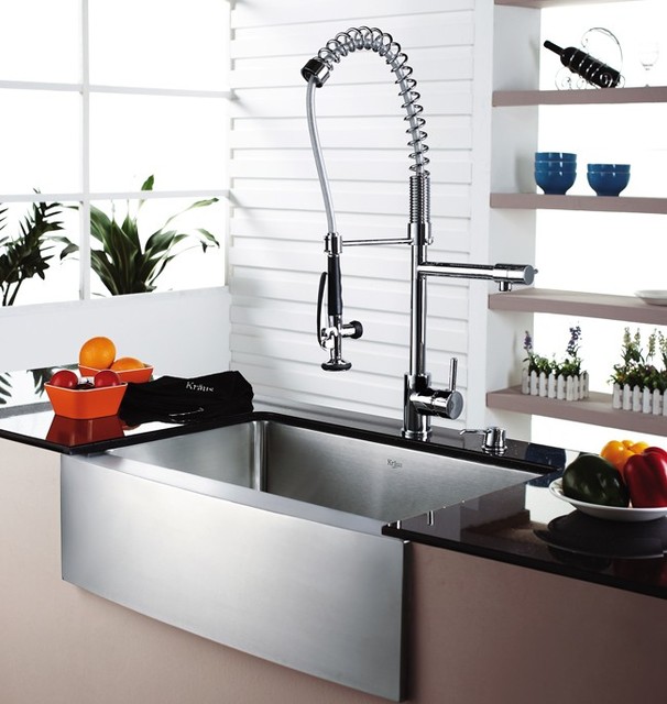 Modern Industrial Kitchen Sink And Faucet Industrial