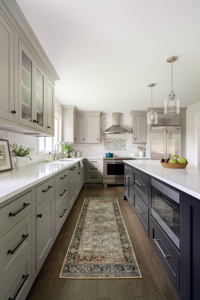 Nimbus and Grey Wood-Mode Cabinets in West Chester Kitchen Remodel ...