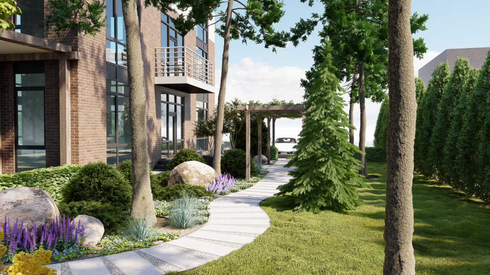 Дорожка вдоль дома