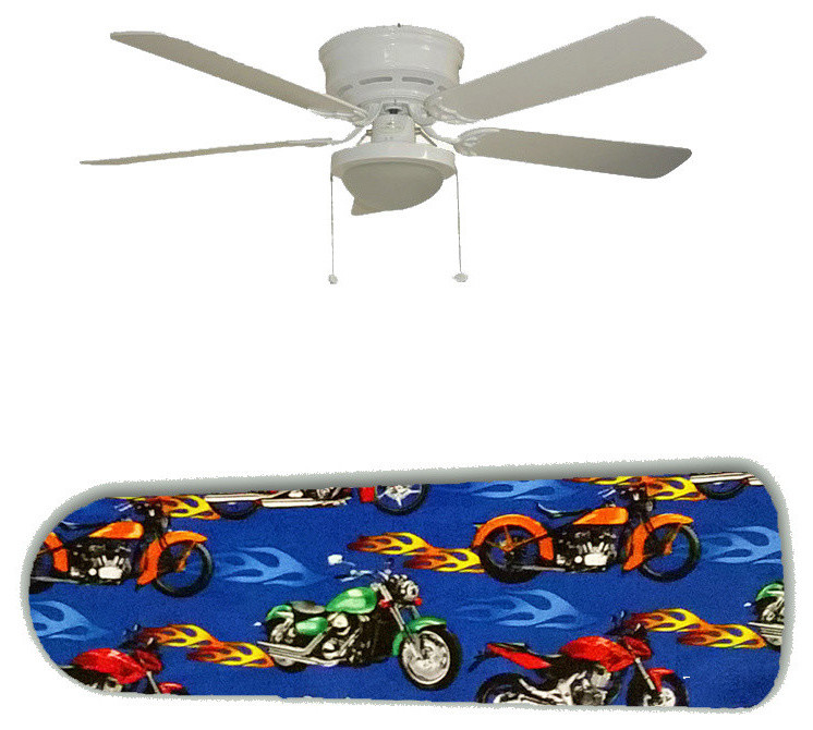 Flaming Chopper Motorcycles 52" Ceiling Fan and Lamp
