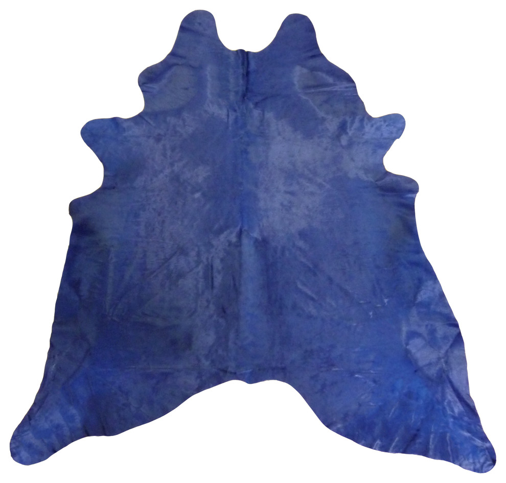 Navy Dyed Large Brazilian Cowhide