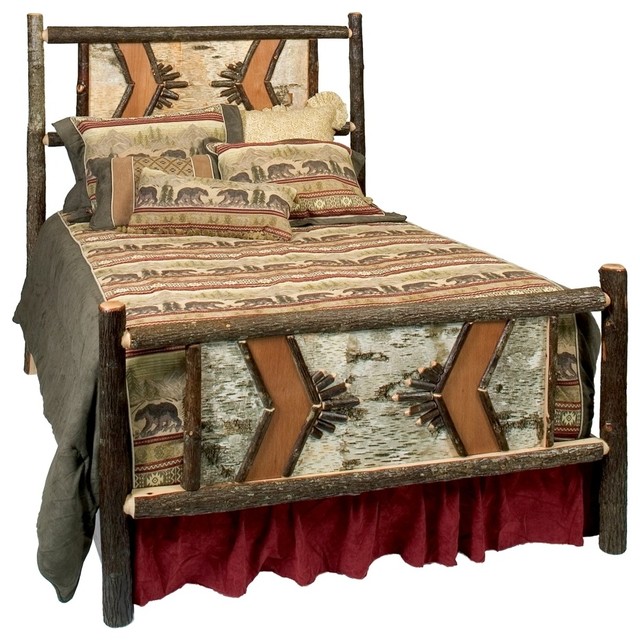 Hickory Adirondack Complete Bed, King
