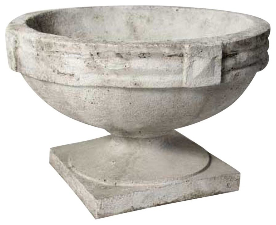 Sandy Banded Urn 13, Architectural Urns Traditional Outdoor Pots And Planters by