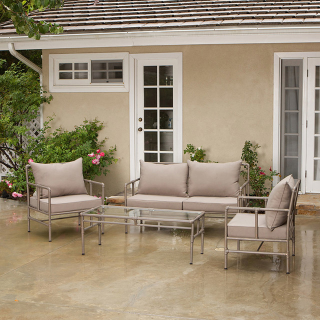 Tallahassee Grey 4 Piece Outdoor Set Modern Garden Los