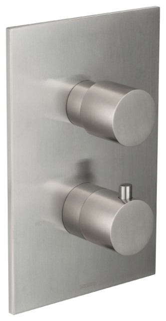 Isenberg 100.4301 3/4" Thermostatic Valve With 3-Way Diverter and Trim, Brushed Nickel