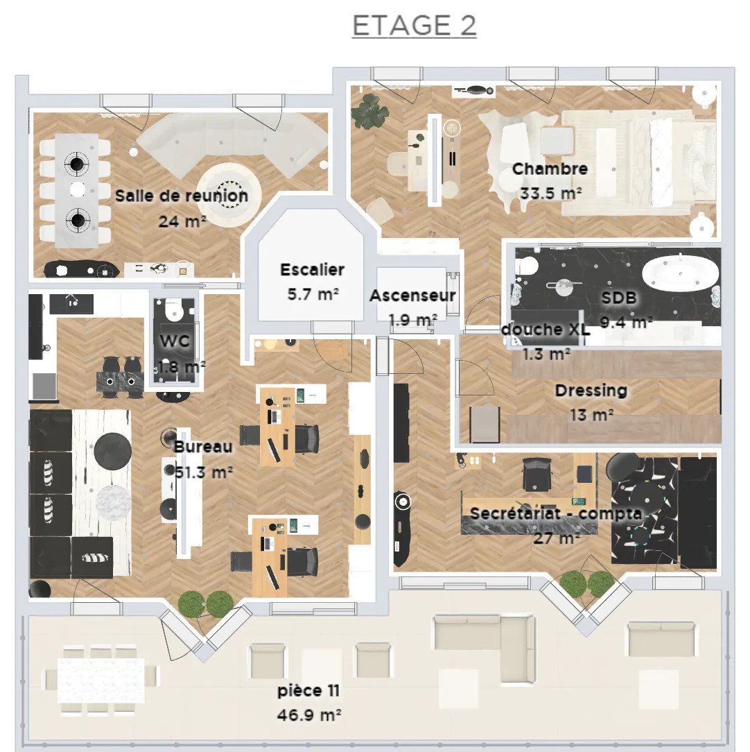 Rénovation complète, réunification de plusieurs appartements d'un petit immeuble