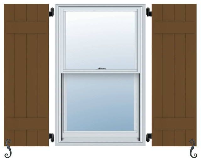 Atlantic Classic 2Batten, Board and Batten Shutters, Set of 2 Exterior Shutters by Ekena