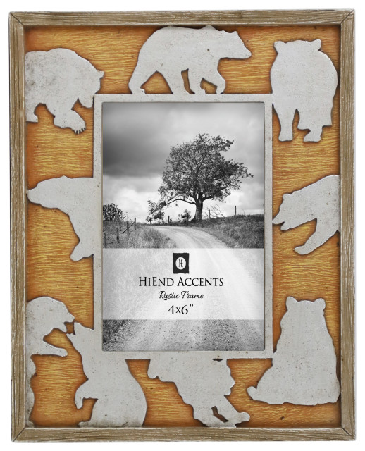 HiEnd Accents Bear Cutout frame - Rustic - Picture Frames - by Uber ...