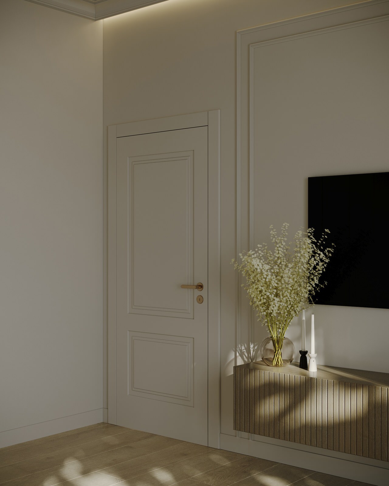 Атмосферная спальня в частном доме