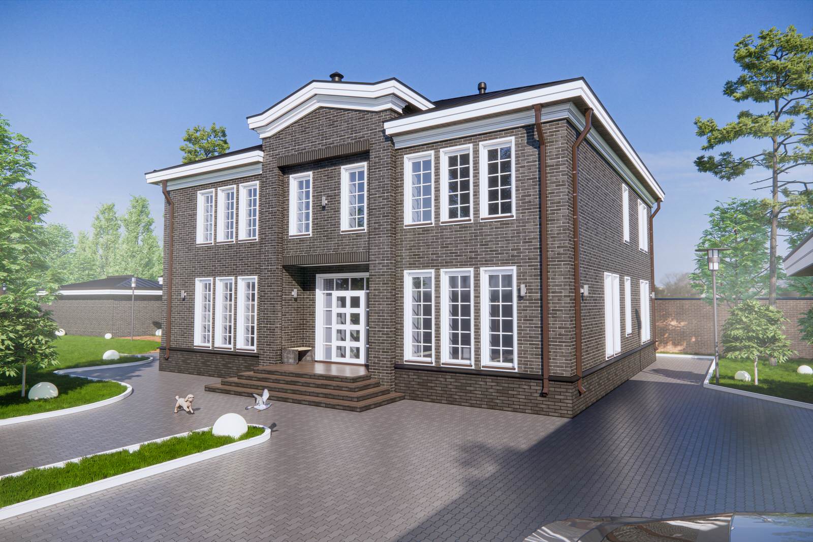 Жилой дом с гаражным комплексом