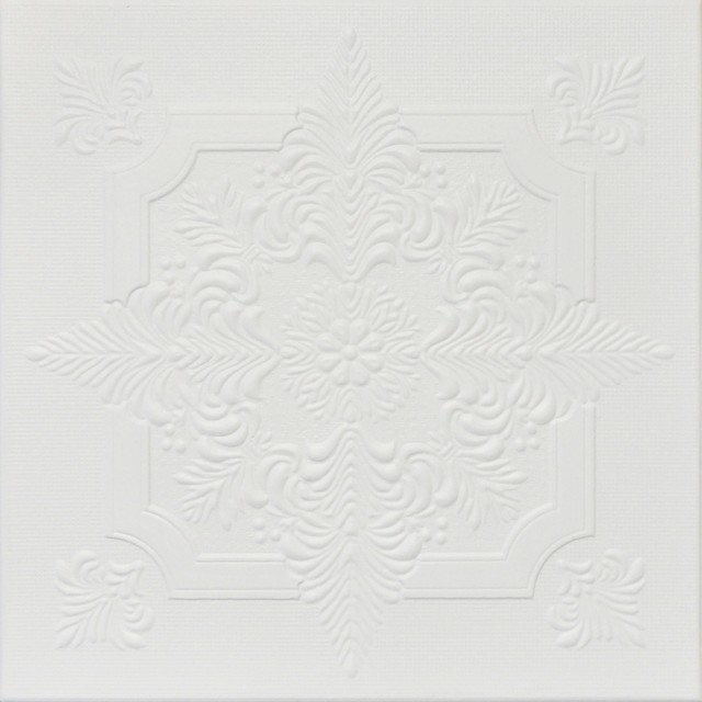 19 6 X19 6 Styrofoam Glue Up Ceiling Tiles R29 Ultra Pure White