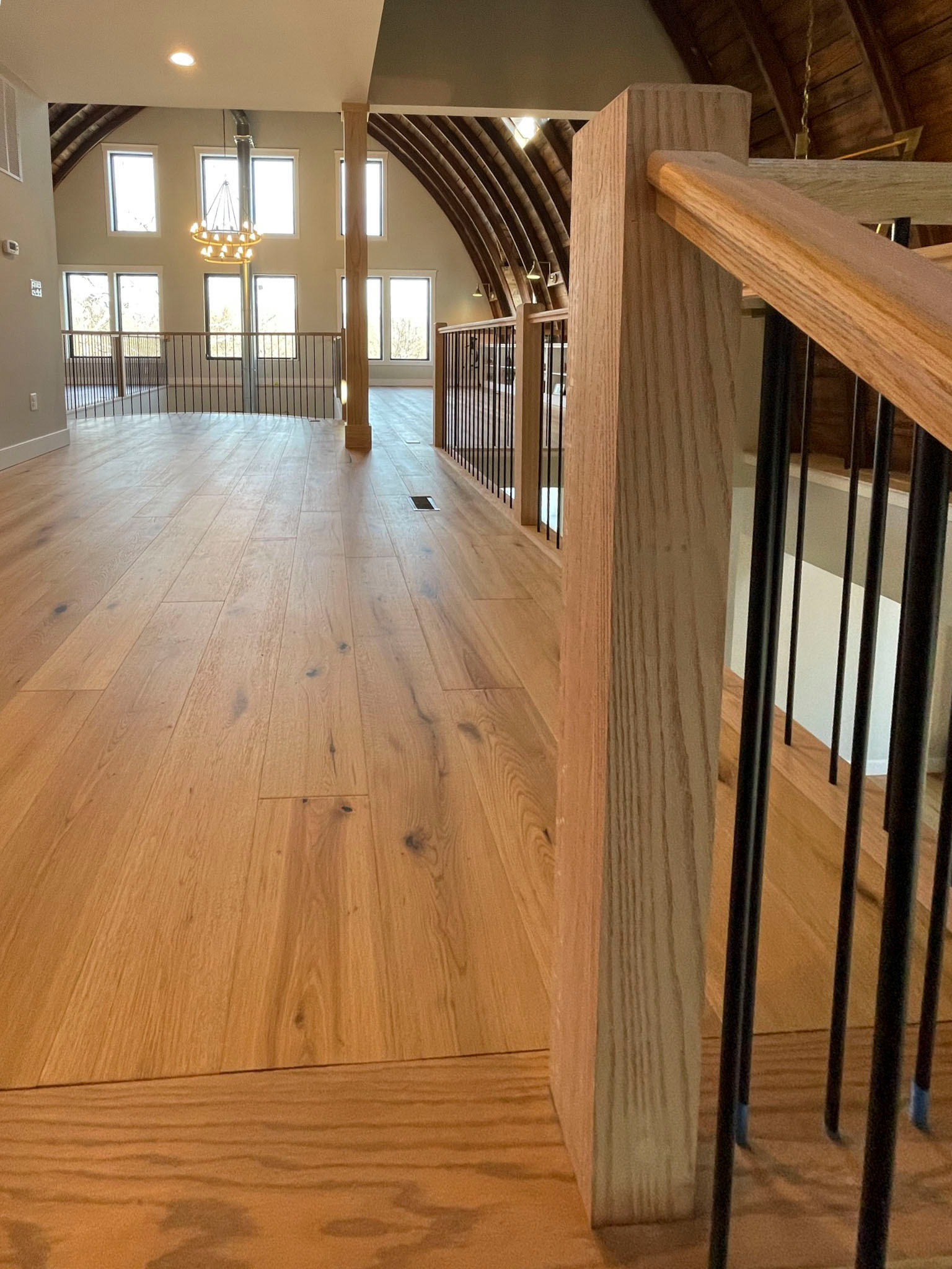 102_Straight-Freestanding Stairs/Landing in Barn Style Home, Leesburg VA 20175