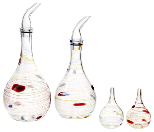 Olio Glass Oil Dispenser, Set of 4