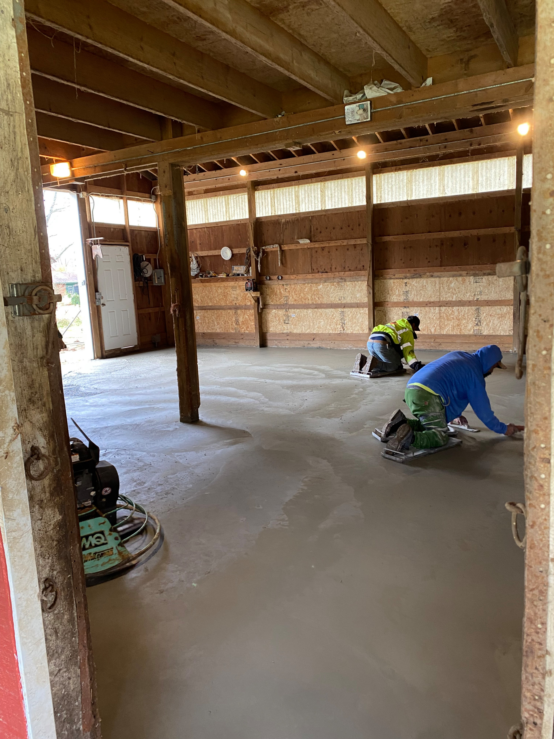 White Lake Radiant Floor Concrete for Barn