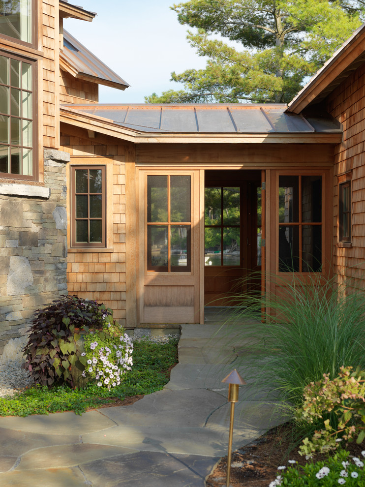 Inspiration for a coastal entryway remodel in Burlington