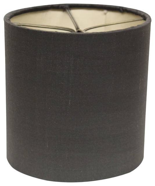 Drum Chandelier Lampshade With Double Flame Clip Graphite Set Of 6