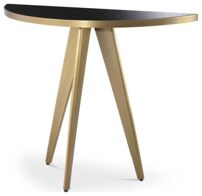 Half Moon Brass Console Table Eichholtz Aston Contemporary