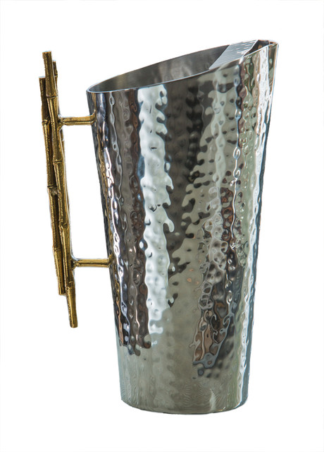 Nickel and Bamboo Pitcher, Gold