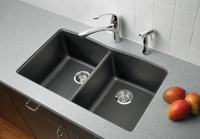 blanco self rimming silgranit kitchen sink