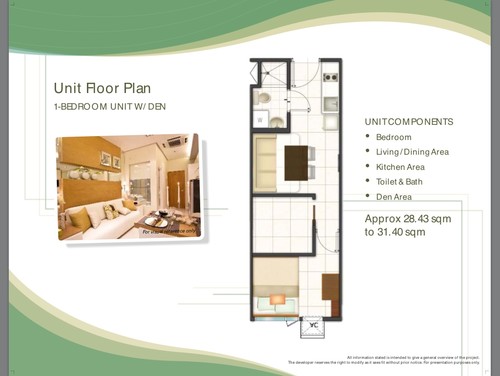 1BR 28 sq.m. Condo