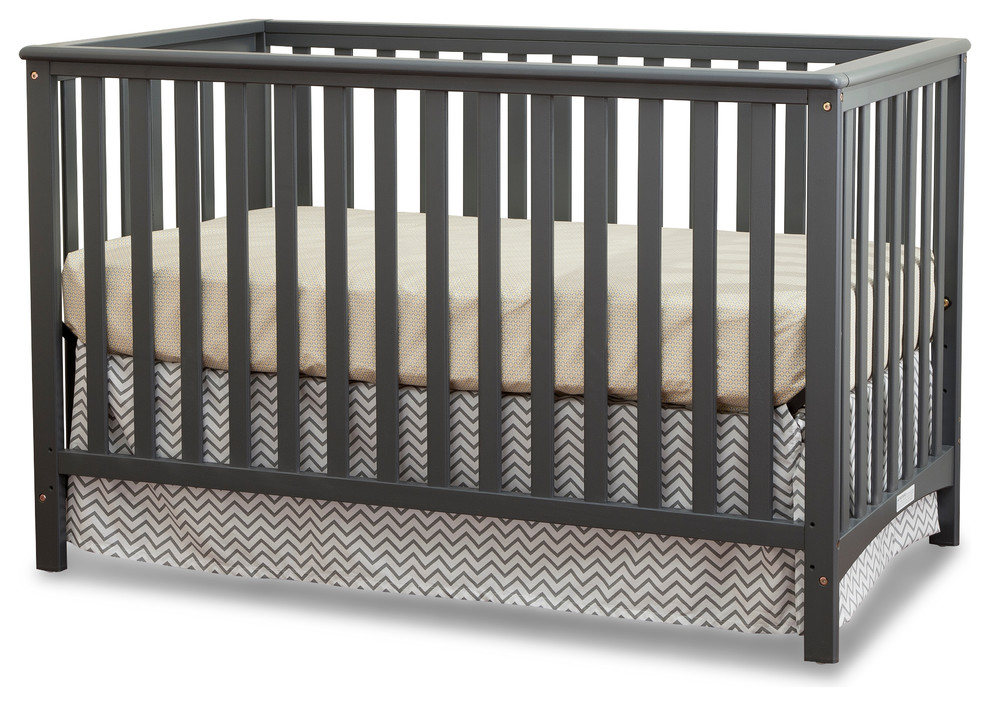 Stork Craft Hillcrest 3 In 1 Convertible Crib In Gray