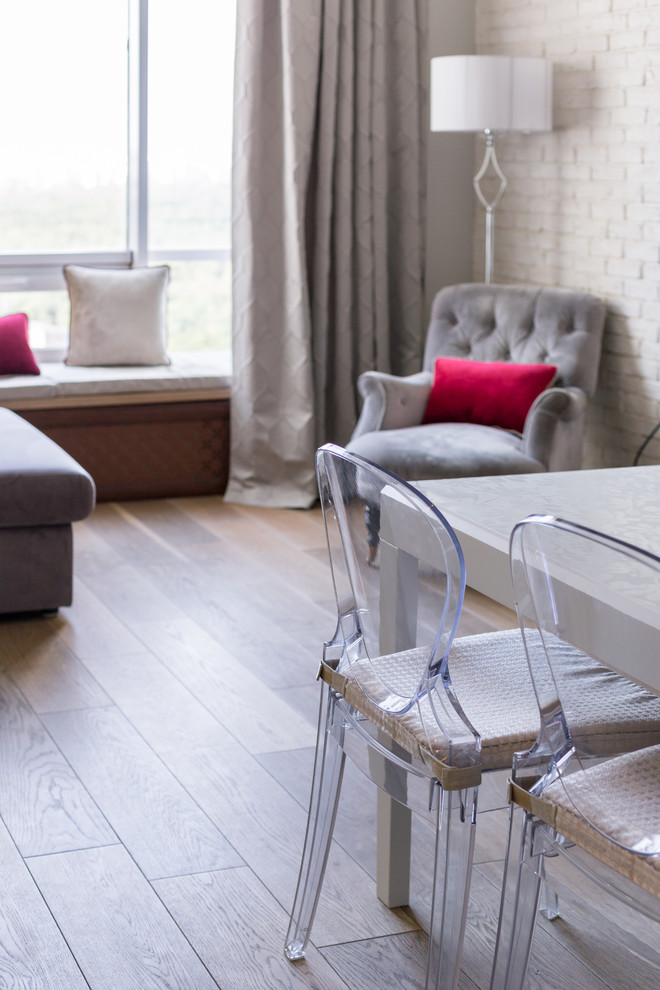 Оформление зоны кухни-гостиной-столовой для Анфисы Чеховой