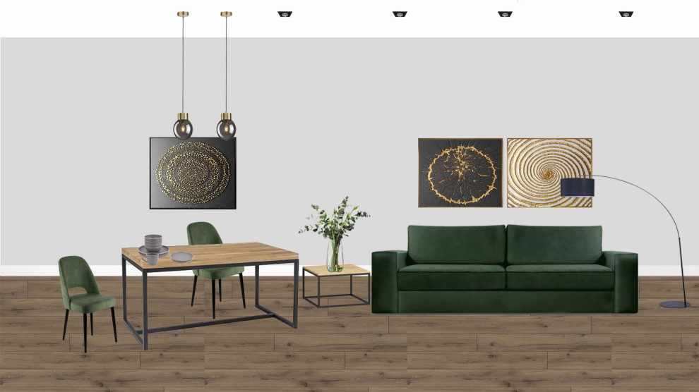 ЖК Ясный, Кухня-гостиная (коллажи)