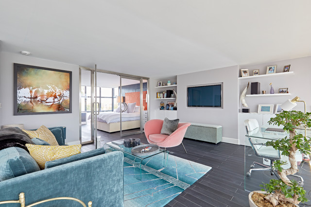 Thames Reach contemporary-vardagsrum