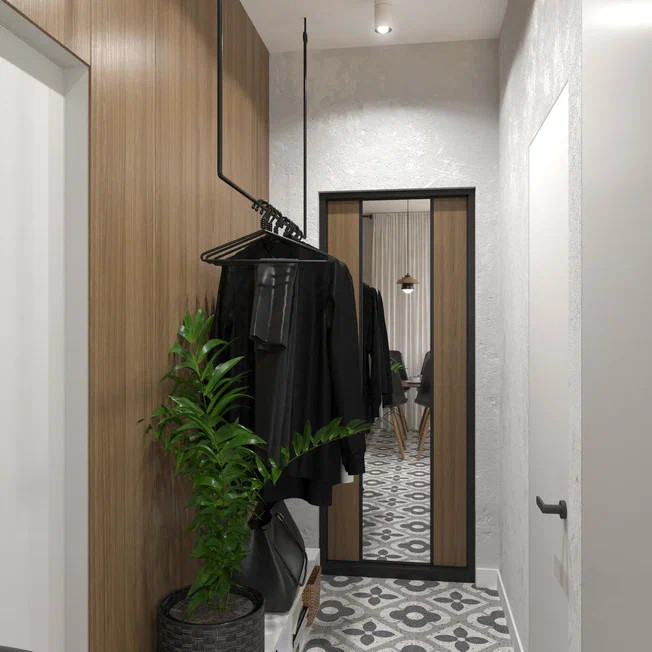 Планировка квартиры эконом класса в стиле сканди