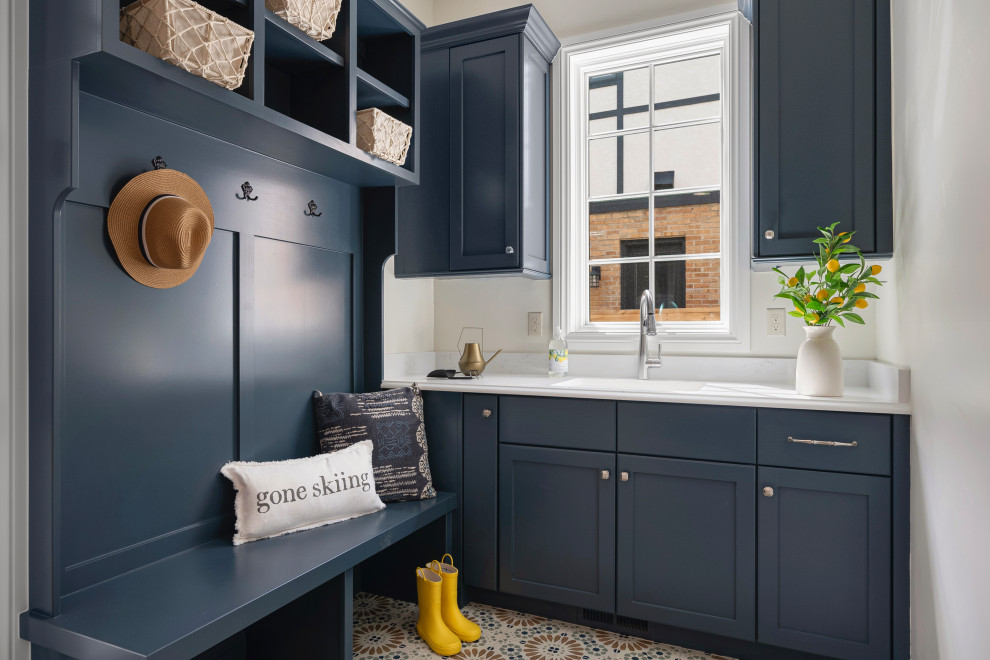 Inspiration for a transitional home design remodel in Denver