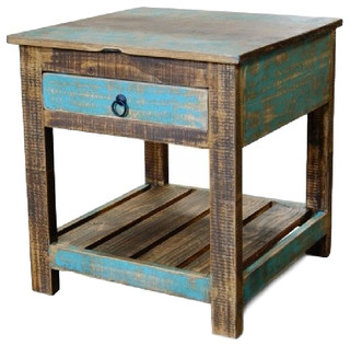 Reclaimed Wood Solid End Table Beach Style Side Tables And By Crafters Weavers Reclaimed Wood Solid End Table Beach Style Side Tables And By Crafters Weavers