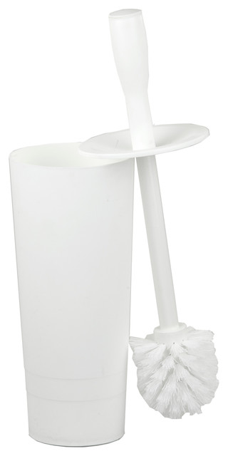 White plastic toilet brush Clearance