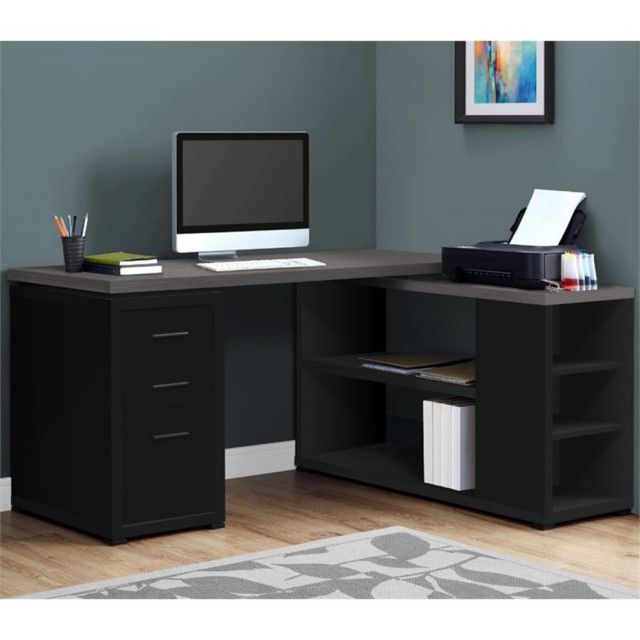 Pemberly Row Computer Desk Home Office Corner L Shape Work Laptop ...