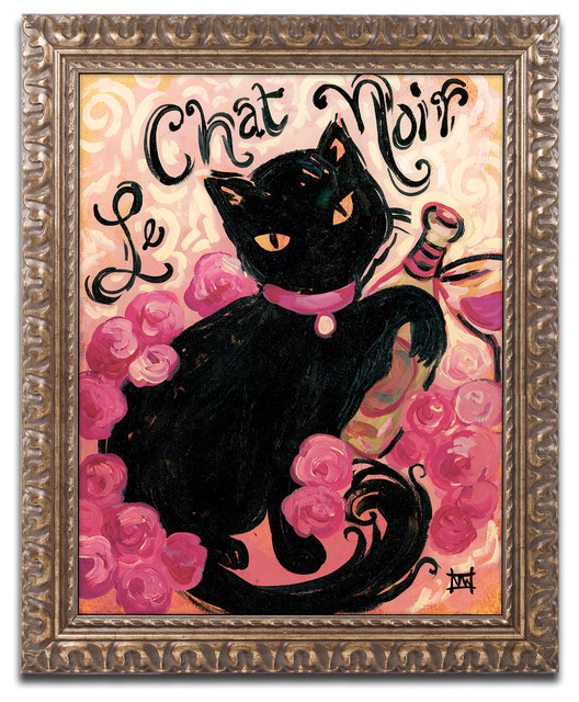 Natasha Wescoat Le Chat Noir Ornate Framed Art 16x20
