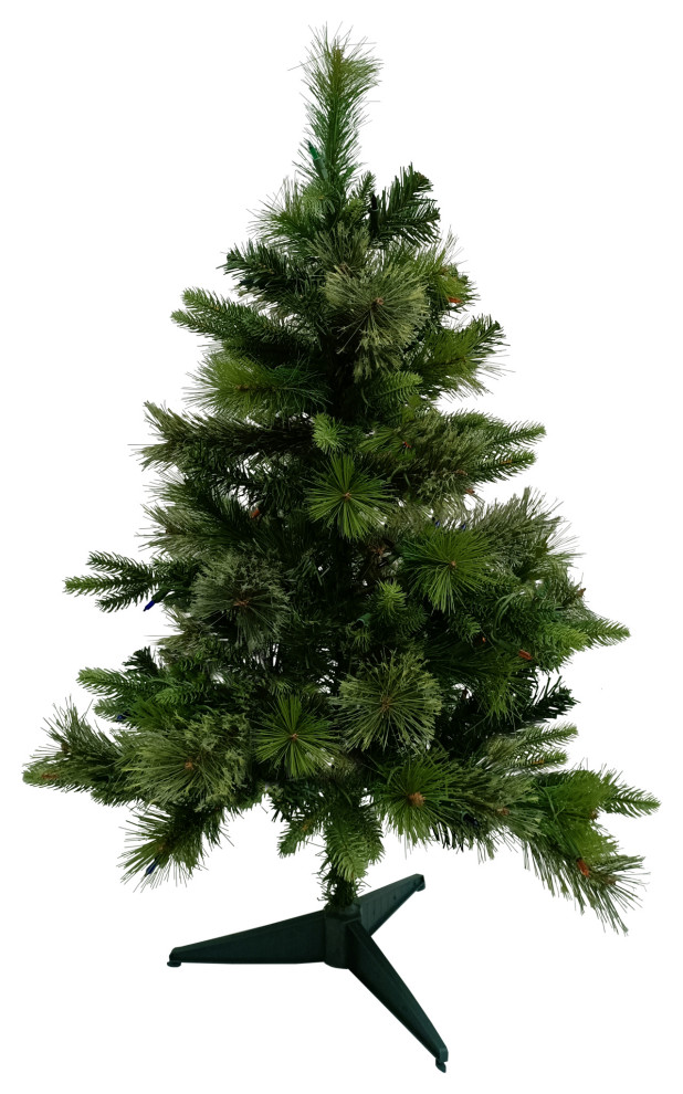 4.5' Kingston Cashmere Pine Artificial Christmas Tree, Unlit Modern