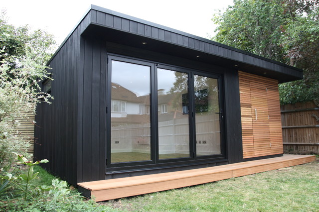 Garden Office with Storage Shed and Sauna - Modern ...