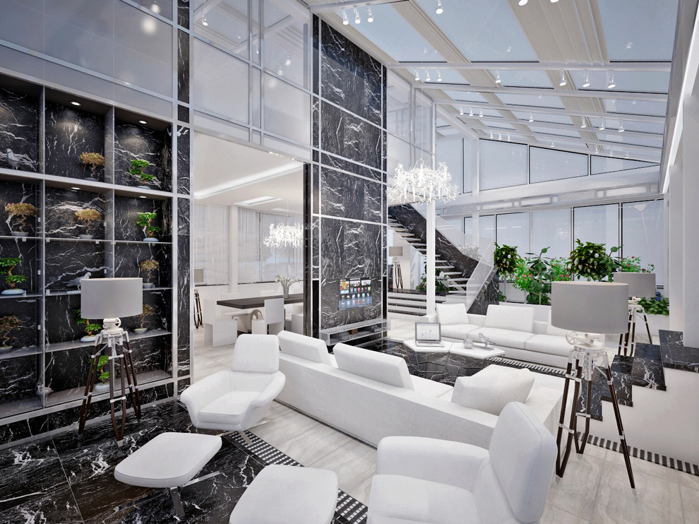 Проект 79 - Интерьер двухуровневой квартиры (6 вариант)