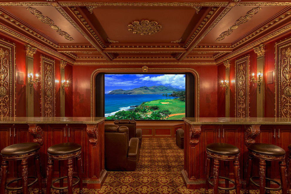 This is an example of a traditional home theatre in DC Metro.